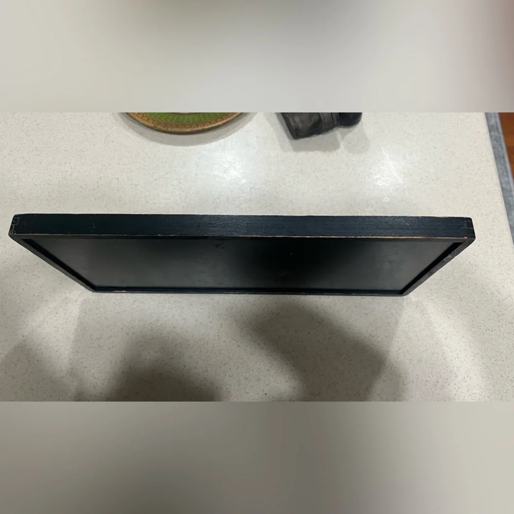 Vintage Decorative Floral Black Serving Tray